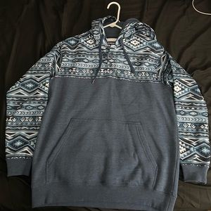 HOOEY "SUMMIT" NAVY/AZTEC HOODY
MENS MEDIUM